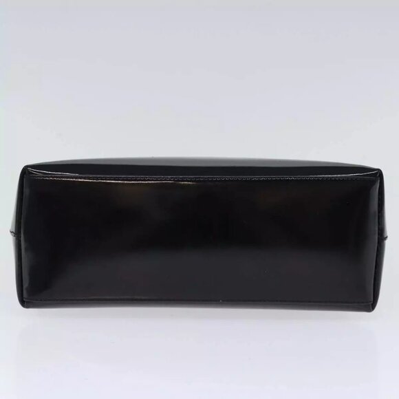 GUCCI Bamboo Hand Bag Enamel Black Auth - Picture 5 of 15